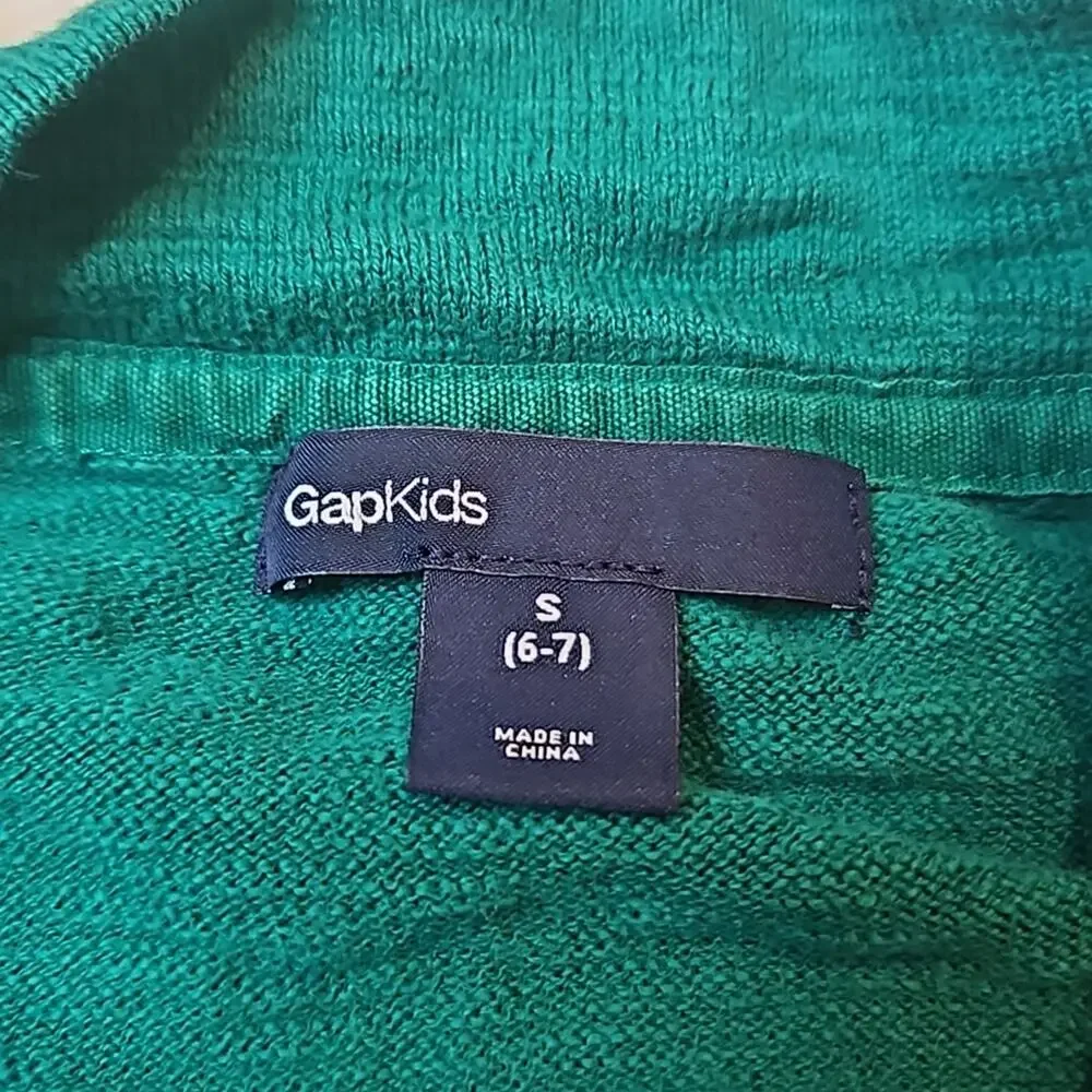 Gap Girls Green Short Sleeve Tie front Shrug Cardigan